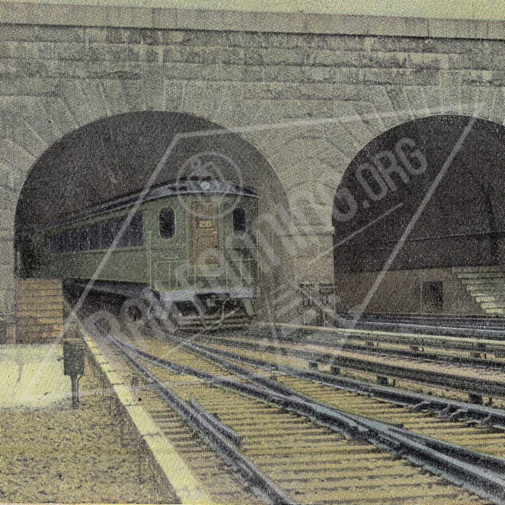 A Postcard View of the Pennsylvania Railroad Tunnel Beneath the Hudson River