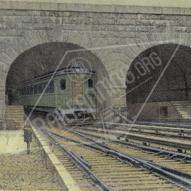 A Postcard View of the Pennsylvania Railroad Tunnel Beneath the Hudson River