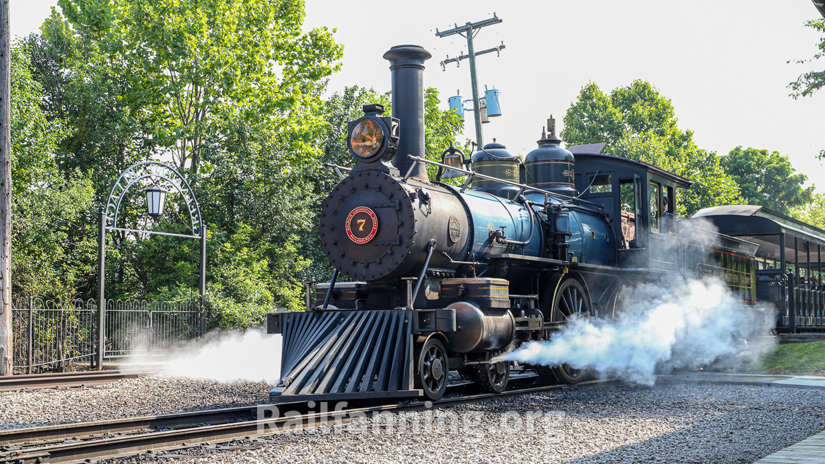 Locomotive No. 7 Departs Greenfield Village's Smiths Creek Depot