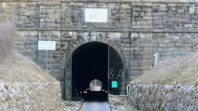 The tunnel through Chetoogeta Mountain in Tunnel Hill, Ga.