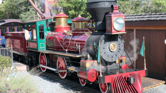 Roy O. Disney, formerly No. 251 of the United Railways of Yucatan, sits at Fantasyland Station on Dec, 28, 2014. (Photo by Todd DeFeo)