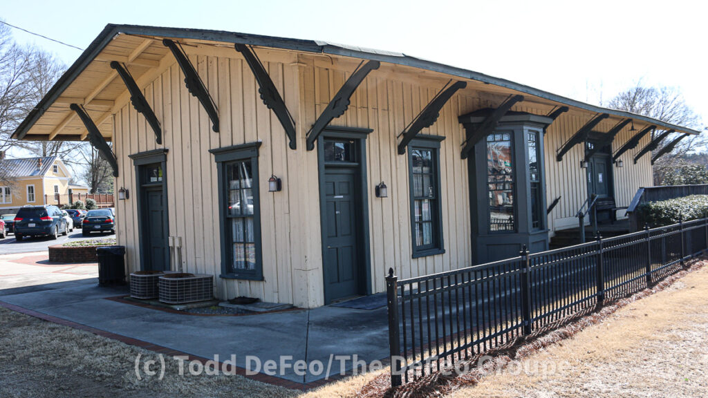 A view of the Kennesaw, Georgia, train depot.