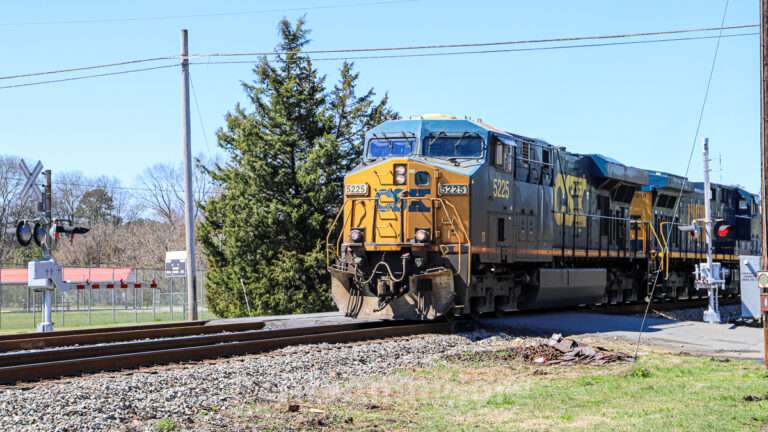 A Southbound CSX Freight Appears for Sunday Railfanning in Kingston