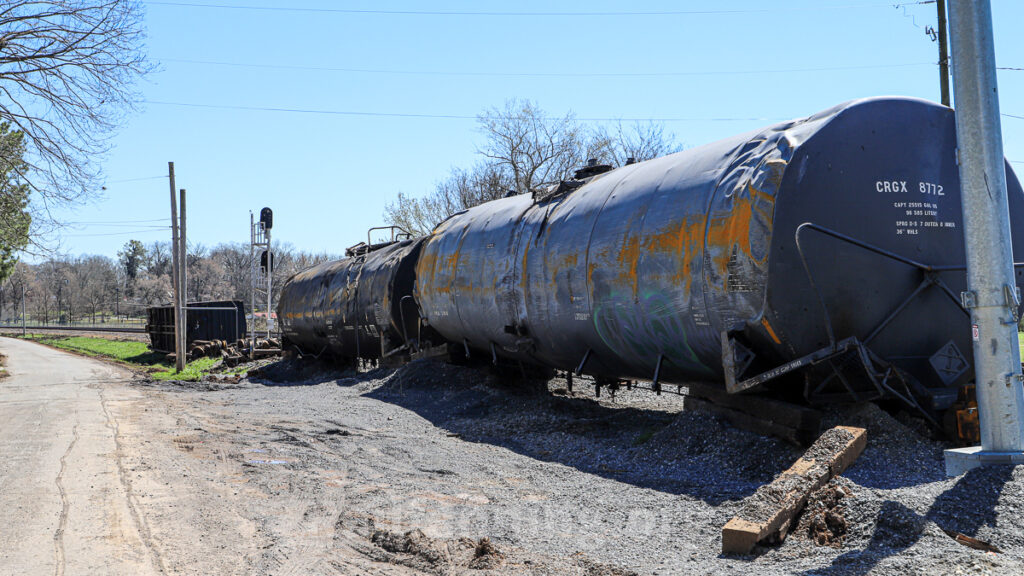 Remnants of a Derailment in Kingston, Georgia