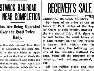 Newspaper headlines about the Bostwick Railroad.