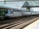 An Amtrak trains passes through the Newark Liberty International Airport trains station in Newark, N.J., in 2003.